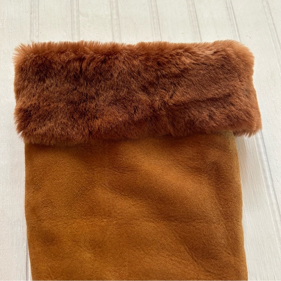 Alexandre Birman ~Cognac Suede Knee-High Shearling Trimmed Convertible Boots 37 - Picture 7 of 16